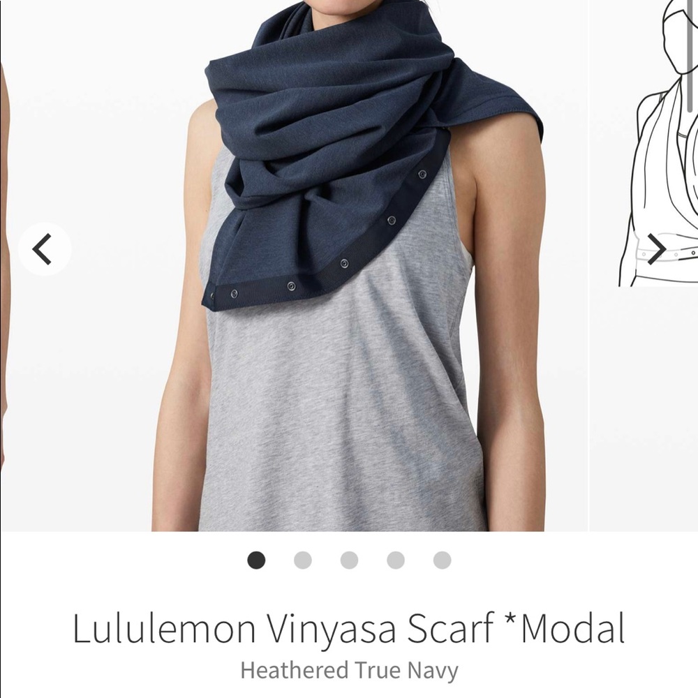 Lululemon vinyasa scarf modal heathered true navy customizable